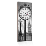 Lupia - Orologio Da Parete 30x80 cm modello London S Clock decorativo in legno con stampa in alta qualità