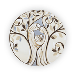 Lupia - Calamita, MAGNETI in Legno Set da 24 PEZZI D.4,5 cm ALBERO FAMIGLIA con decorazione stampata