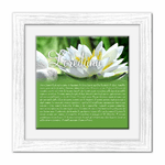 Lupia - Quadro mattonella Ceramica Modern White 29x29 cm con significato del nome Loredana