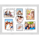 Lupia - Cornice shabby portafoto FAMILY MODERN 30X40 cm WHITE