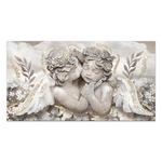 Lupia - Quadro su Tela SHINY con Glitter Oro 77x143 ANGELS IN FLOWERS MIX GOLD