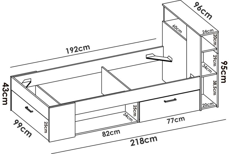 Dmora-Letto-per-bambini-Dbraza-Lettino-per-cameretta-con-testiera-Struttura-per-letto-singolo-con-cassetto-e-scaffali-218x99h96-cm-BiancoLetto-per-bambini-Cristallo-Lettino-per-cameretta-con-testiera-Struttura-per-letto-singolo-con-cassetto-e-scaffali-218x99h96-cm-Bianco