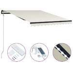 Tenda da Sole con Sensore Vento e LED 300x250 cm Crema