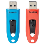 SanDisk Ultra unit  flash USB 64 GB USB tipo A 3.2 Gen 1 3.1 Gen 1 Blu Rosso (ULTRA 64GB USB 3.0 FLASH DRIVE - 130MB/S R