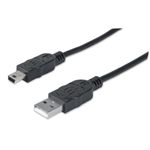 Manhattan 333375 cavo USB USB 2.0 1,8 m USB A Mini-USB B Nero