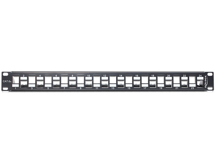 24-Keystone-Ports-mit-192-x-149-mm--Abgestufte-Anordnung-fr-geringes-bersprechen--Montage-in-19--Schrnken-1-HE--Aufgedru