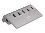 Delock-Hub-USB-10-Gbps-con-4-porte-USB-di-tipo-A-1-porta-di-ricarica-rapida-con-alimentatore