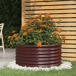 vidaXL Vaso Giardino Acciaio Verniciato a Polvere 80x80x36 cm Marrone