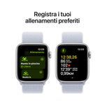 Apple-Watch-SE-GPS-44mm-Cassa-in-Alluminio-Color-Argento-con-Blu-tempesta-Sport-Loop