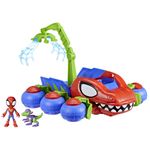 Hasbro Marvel Spidey e I Suoi Fantastici Amici, Veicolo Dino-Webs, playset con vicolo Dino-Webs e supereroi