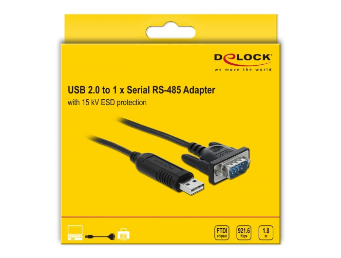 Adattatore-Delock-USB-2.0-Tipo-A-a-1-x-seriale-RS-485-DB9-con-protezione-ESD-da-15-kV