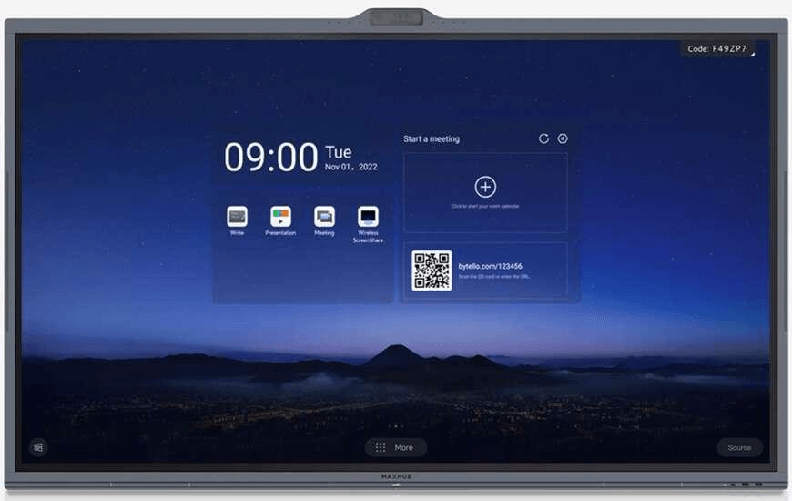 Schermo-interattivo-Maxhub-V6-ViewPro-65--LED-VA-UHD-4K---Risoluzione-6.5-ms---169---Fotocamera-48MP-8MP---20-punti-di-c