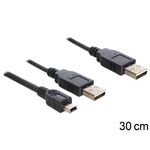 Delock Cavo Delock 2 x USB 2.0-A maschio  USB mini a 5 pin