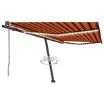 vidaXL Tenda Automatica Sensore Vento e LED 400x350 cm Arancio Marrone