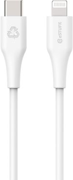 eSTUFF-ES602270-cavo-Lightning-3-m-Bianco--INFINITE-USB-C-to-Lightning---Cable-MFI-2m-White.-Recycled---Plastic.-Super-S