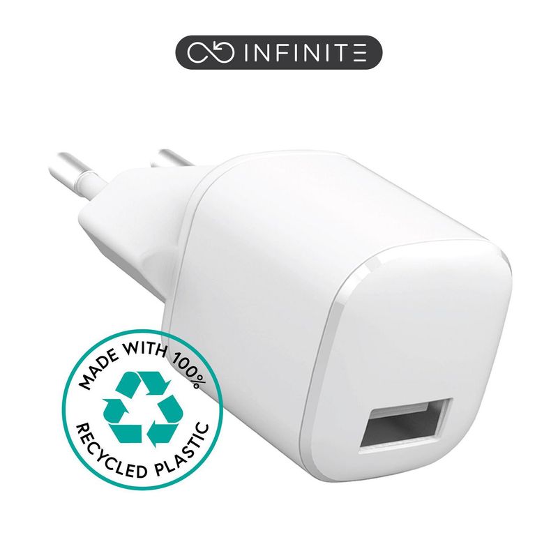 eSTUFF-ES637001-BULK-Caricabatterie-per-dispositivi-mobili-Smartphone-Bianco-AC-Interno--INFINITE-USB-A-Charger-EU---12W