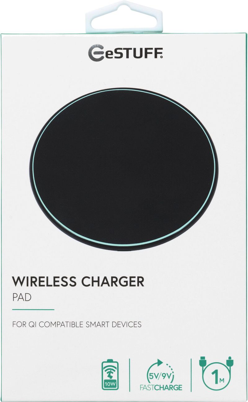 eSTUFF-ES638002-Caricabatterie-per-dispositivi-mobili-Nero-Interno--Wireless-Charger-Pad-15W-----USB-C-5V-2A-9V-2A-12v-1