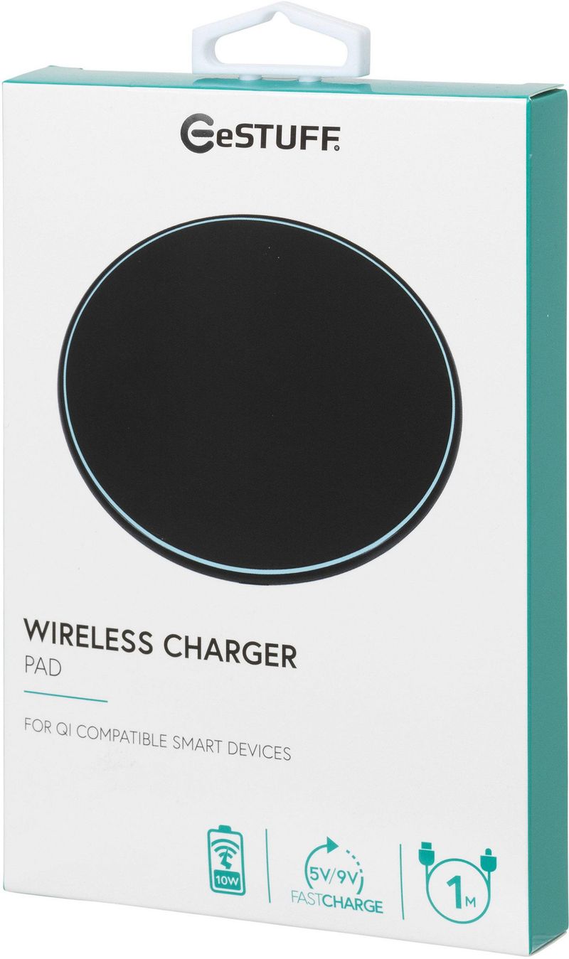 eSTUFF-ES638002-Caricabatterie-per-dispositivi-mobili-Nero-Interno--Wireless-Charger-Pad-15W-----USB-C-5V-2A-9V-2A-12v-1