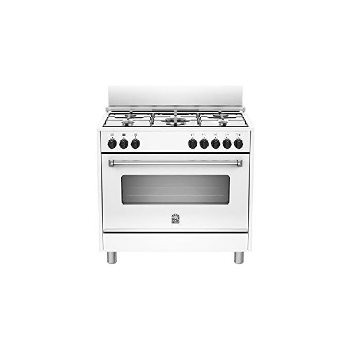 LA-GERMANIA-Cucina-Elettrica-AMN965EBV-5-Fuochi-a-Gas-Forno-Elettrico-Classe-A-Dimensioni-90-x-60-cm-Colore-Bianco