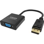 Vision TC-DPVGA/BL cavo e adattatore video DisplayPort VGA D-Sub Nero (VISION Professional installation-grade DisplayPor