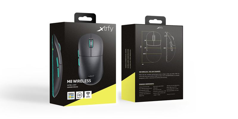 Xtrfy-M8-mouse-Ambidestro-RF-Wireless--USB-Type-C-Ottico-26000-DPI--CHERRY-Mouse-Xtrfy-M8-Wireless-Gaming-black-