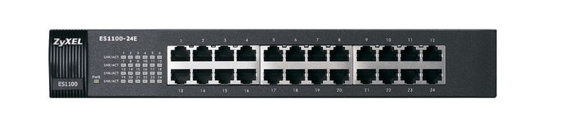 Zyxel-Switch-24p-Lan-10-100m-Es-1100-24e-Auto-Mdi-mdi