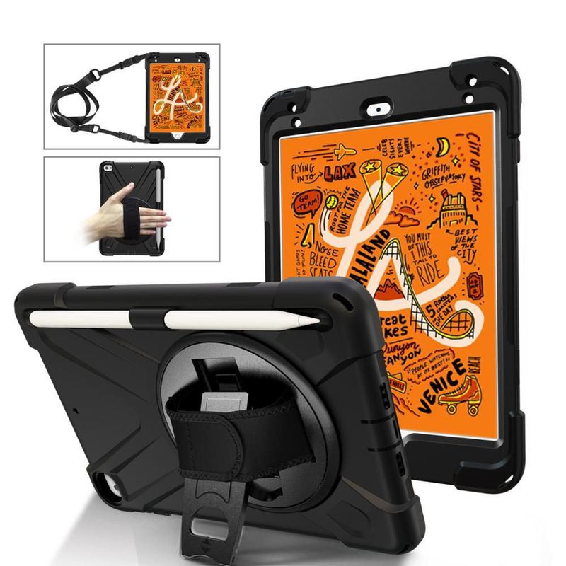 eSTUFF-ES681540-BULK-custodia-per-tablet-201-cm-7.9-Cover-Nero--AUSTIN-Defender-Case-iPad---Mini-5-4-with-hand-strap-and