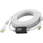 Vision TC 15MUSB/2 cavo USB 15 m USB 2.0 USB A USB B Bianco (VISION Professional installation-grade USB 2.0 active cable