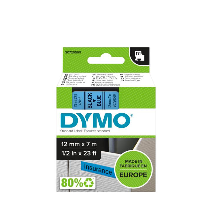 DYMO-D1---Standard-Etichette---Nero-su-blu---12mm-x-7m