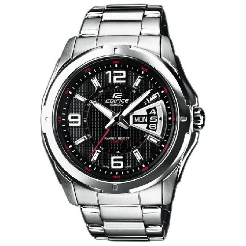 Casio-EF-129D-1A-orologio-Orologio-bracciale-Maschio-Quarzo-Acciaio-inossidabile