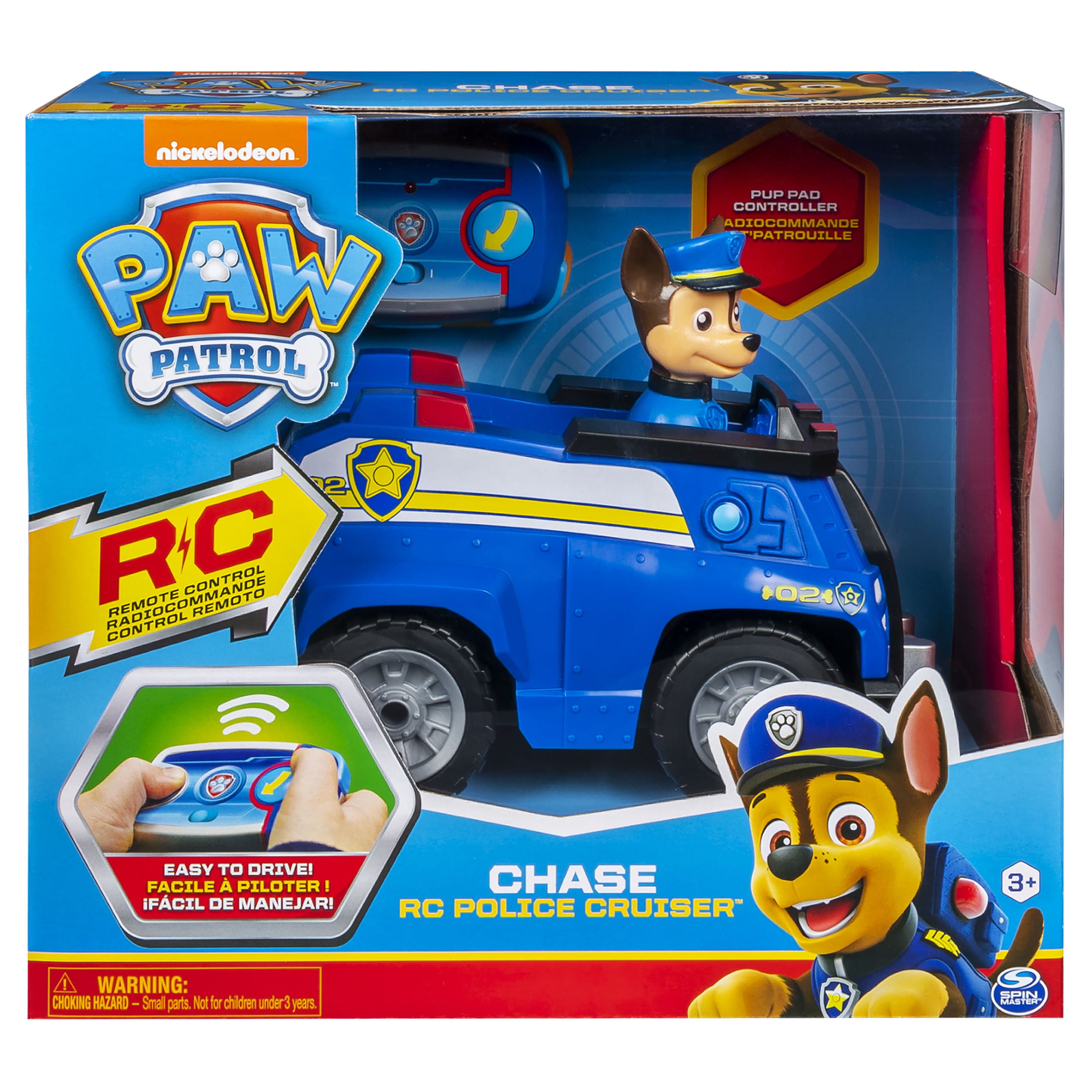 PAW Patrol Quartier Generale, Set di gioco Torre di Controllo, 2 Personaggi  di Chase, auto della polizia di Chase e accessori, Giochi per bambini dai