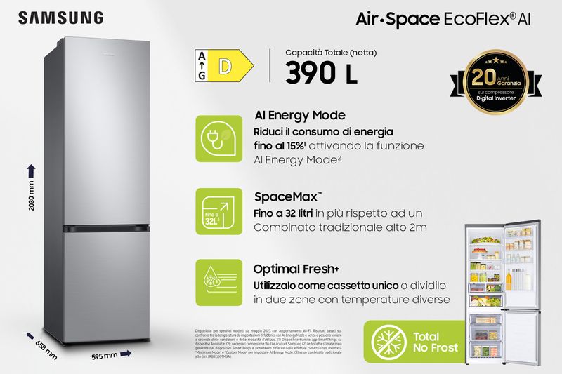 SAMSUNG-FRIGO-COMBINATO-ECOFLEX-390L