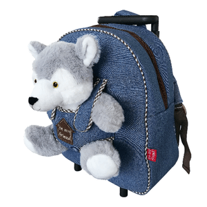 PERLETTI Trolley in Denim con Peluche