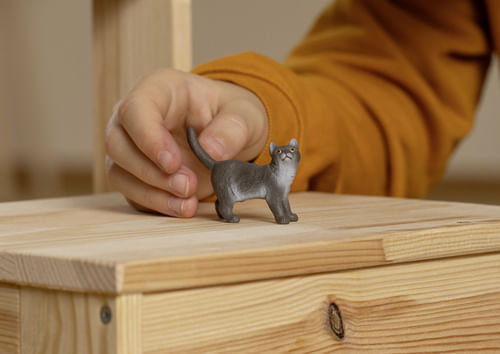 schleich-FARM-WORLD-13973-action-figure-giocattolo--SCHLEICH-Farm-World-British-Shorthair-Cat-Toy-Figure-3-to-8-Years-Bl