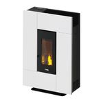 Cadel Grace 7 stufa Libera installazione Pellet Nero, Bianco