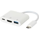 ESTUFF ES623001WH hub di interfaccia USB 3.2 Gen 1 3.1 Gen 1 Type-C 5000 Mbit/s Bianco (USB-C AV Multiport Hub - For Mac