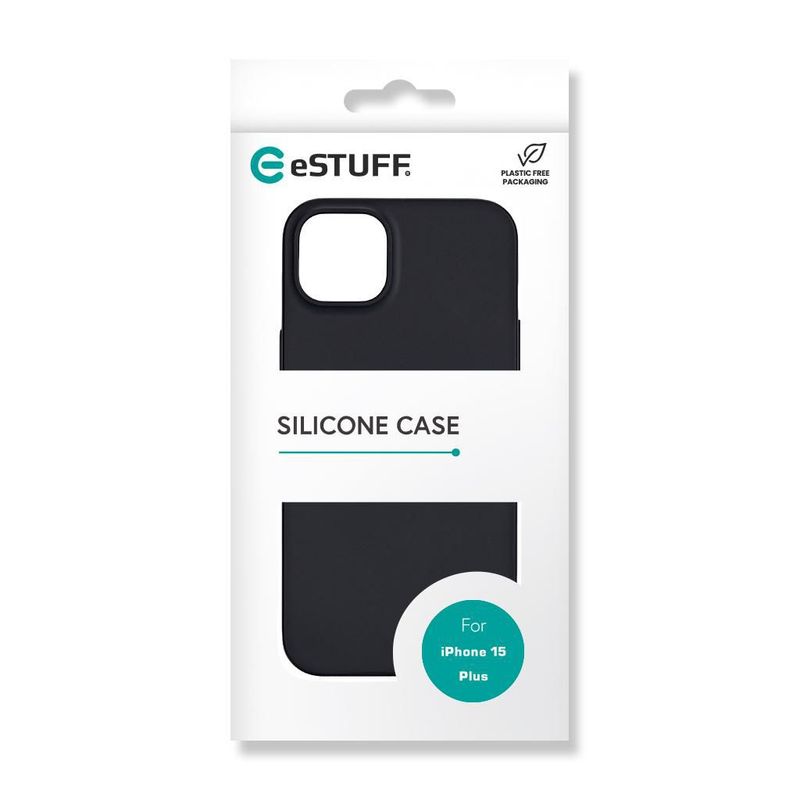 eSTUFF-ES67120026-custodia-per-cellulare-17-cm-6.7-Cover-Nero--Cover-for-INFINITE-RIGA-iPhone-15-Plus---Black-Cover.-Mat