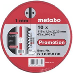 Metabo 616359000 dischi da taglio 125x10x2223 Inox 10 pezzi in latta