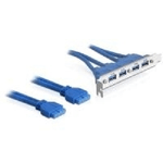 DeLOCK-Slotblech-USB-3.0-Pin-Header-19-Pin-2-x-intern--4-x-USB-3.0-A-Buchse-extern---Slotblech