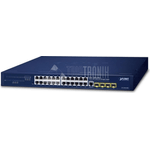 PLANET IPv4/IPv6, 24-Port Gestito L2/L4 Gigabit Ethernet (10/100/1000) 1U Blu