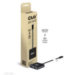 Club 3D Eingang 1x Typ-C Stecker (zum Host)  Ausgang 2x HDMI Buchse