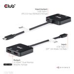 Eingang-1x-Typ-C-Stecker--zum-Host---Ausgang-2x-HDMI-Buchse