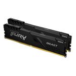 Kingston Technology FURY 32GB 3733MT/s DDR4 CL19 DIMM Kit da 2 1Gx8 Beast Black (32GB DDR4-3733MHZ CL19 DIMM - KIT OF 2