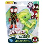 Marvel-Spidey-e-I-Suoi-Fantastici-Amici-Spidey-con-Cattivo-Dino-Miles-Morales-action-figure-di-Miles-Spin-Morales-e--s-Electrosaurus