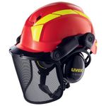 Uvex-Casco-di-Sicurezza-Forestale-Pheos-Rosso