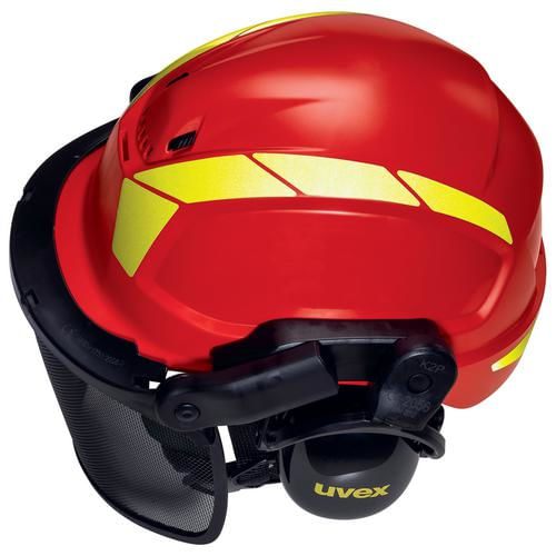 Uvex-Casco-di-Sicurezza-Forestale-Pheos-Rosso