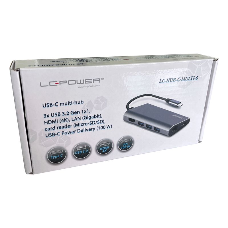 LC-Power-LC-HUB-C-MULTI-5-replicatore-di-porte-e-docking-station-per-laptop-Cablato-USB-3.2-Gen-1--3.1-Gen-1--Type-C-Antracite-Nero