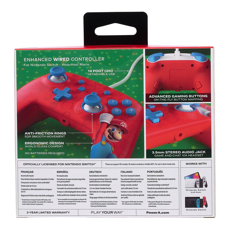 PowerA-Controller-cablato-avanzato-per-Nintendo---Woo-hoo--Mario