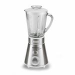 Ariete 561 Blendy Metal - Frullatore con lame in Acciaio Inox - Tazza in vetro 800 ml - 2 velocità + Pulse - 300 Watt