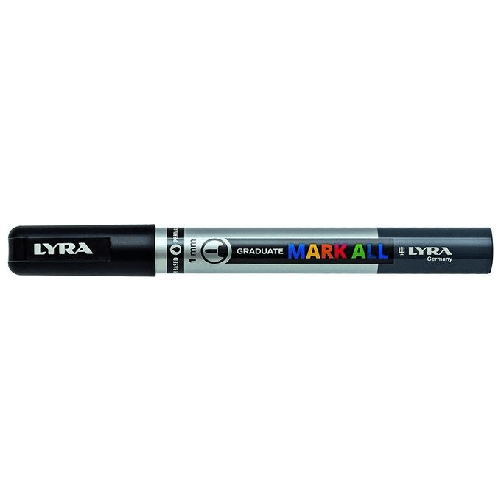 Lyra-Graduate-Mark-All-marcatore-permanente-Punta-a-ogiva-sottile-Nero-1-pz